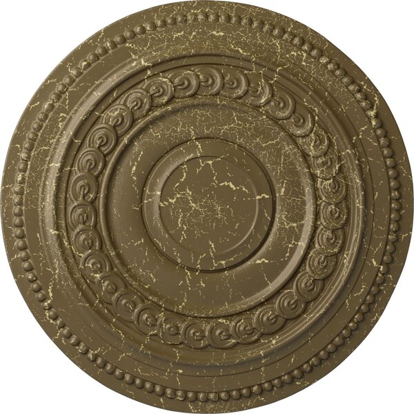 Ekena Millwork Oldham Ceiling Medallion (Fits Canopies up to 8 5/8"), 18"OD x 1 1/4"P, Mississippi Mud Crackle CM18OLMMC - main